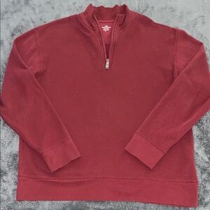Dockers Men's Zip-Neck Sweater - Deep Red